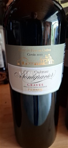 Burdeos Graves Château Montgravier Fermis Élevé en Fûts de Chêne 2015