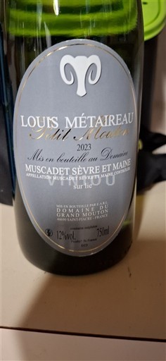 Loiren laakso Muscadet-sèvre-et-maine Louis Métaireau Petit Mouton 2023