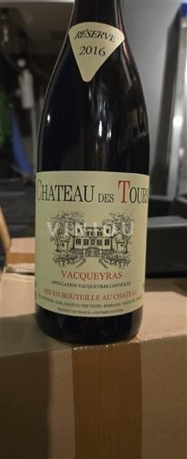 Rhônedalen Vacqueyras Château S Tours Réserve 2016