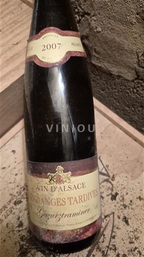 Vin Blanc moelleux Les celliers des Princes Evêques 2007 France Alsace Vin de France