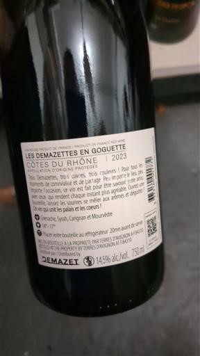 Údolí Rhôny Côtes-du-Rhône Demazet Les Demazettes en Goguette 2023