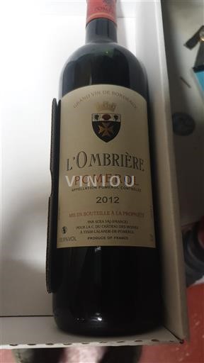 Bordeaux Pomerol L'Ombrìere 2012
