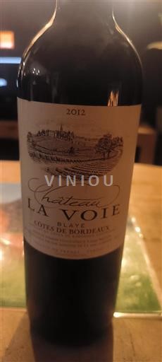 Burdeos Blaye-Côtes de Burdeos Château La Voie 2012