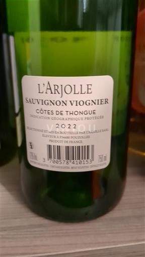 Languedoc-Roussillon Côtes de Thongue L'Arjolle Sauvignon Viognier 2022