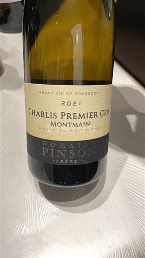 Burgundsko Chablis Premier Cru Domaine Pinson Frères Montmains 2021
