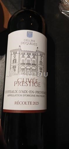 Vin Rouge sec Cuvée Prestige Cellier d'Eguilles 2023 Francë Provence Kodrat e Aix-en-Provansës AOC