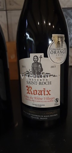 Rhônedalen Ospecificerad Réserve Saint-Roch 2015