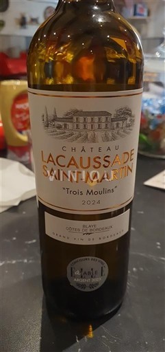 Bordeaux Côtes-de-bourg Château Lacaussade Saint-Martin Trois Moulins 2024