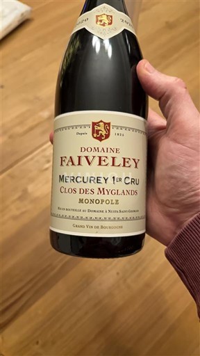 Viinit Rouge sec Mercurey 1er Cru Clos des Myglands Monopole Domaine Faiveley 2020 Ranska Burgundi Mercurey AOC Premier Cru