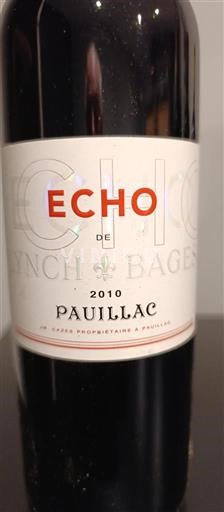 Bordeaux Pauillac Lynch-Bages Echo de Lynch-Bages 2010