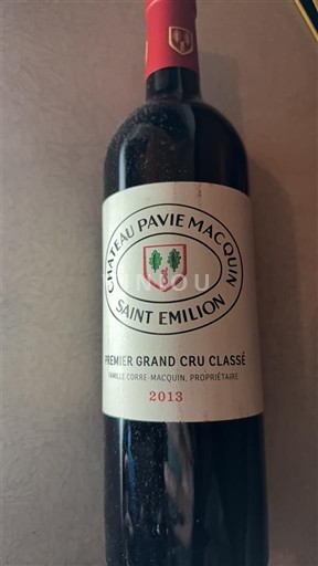 Bordeaux Saint-Émilion Premier Grand Cru Classé Château Pavie Macquin 2013