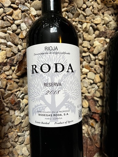 Viinit Rouge sec Reserva Bodegas Roda 2018 Espanja La Rioja Rioja DO