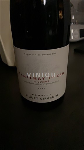 Burgundsko Santenay Premier Cru Domaine Piguet Girardin La Comme 2022
