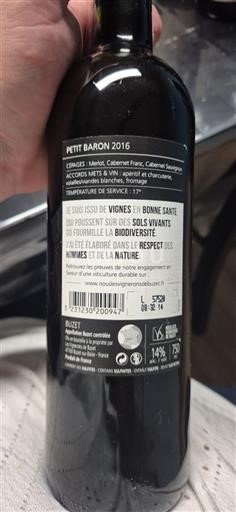 South West Buzet Petit Baron 2016