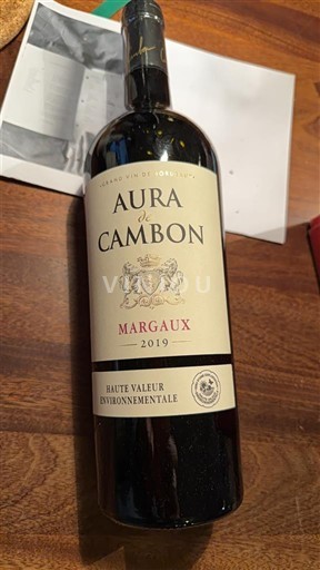 Bordeaux Margaux Aura de Cambon 2019