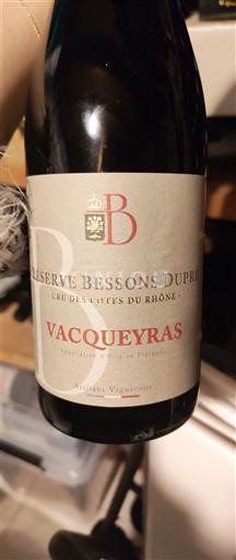 Thung lũng Rhône Vacqueyras Bessons Dupré Réserve 2019