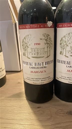 Bordeaux Margaux Château Haut Breton Larigaudière 1990