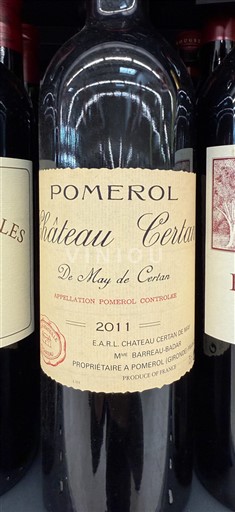 Bordeaux Pomerol Château Certan de May de Certan 2011