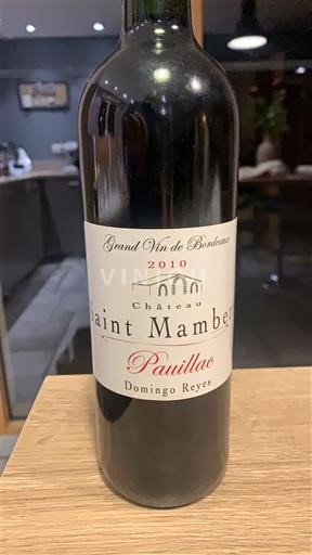 Bordeaux Pauillac Château Saint Mambert 2010