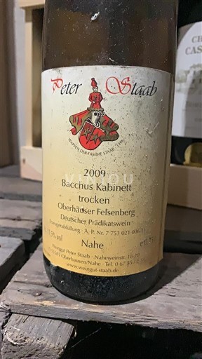 Nahe Peter Staab Bacchus Kabinett trocken Oberhäuser Felsenberg 2009
