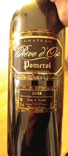 Bordeaux Pomerol Château Rêve d'Or 2016