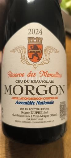Beaujolais Morgon Les Marcellines Réserve des Marcellines 2024
