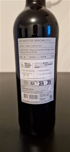 Burdeos Bordeaux Les Hauts de Gracian 2019