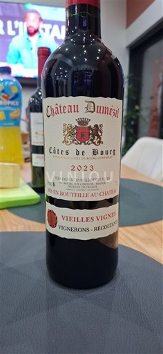 Bordeaux Côtes-de-bourg Château Mezil Vieilles Vignes 2023