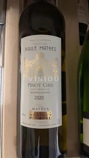 Moselle Luxembourg Wormeldange Premier Cru Paule Mathes Collection 2020