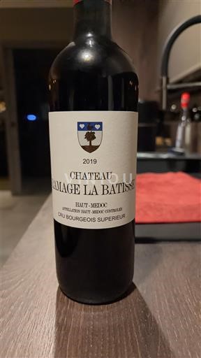 Bordeaux Haut-Médoc Cru Bourgeois Supérieur Château Lamage La Batisse 2019