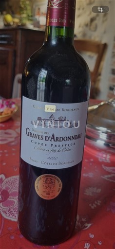 Bordeaux Blaye-côtes-de-bordeaux Graves d'Ardonneau Prestige 2020