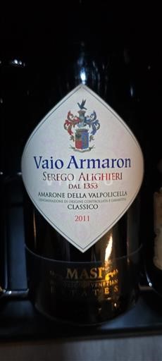 Vénétie Không được chỉ định Serego Alighieri Vaio Armaron 2011