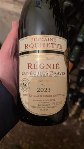 Beaujolais Régnié Domaine Rochette des Braves 2023