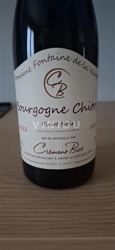 Bourgondië Bourgogne Chitry Domaine Fontaine de la Vue 2022
