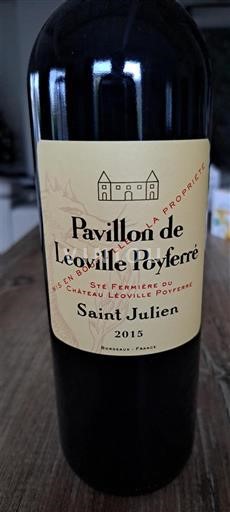 Burdeos Saint-Julien Léoville Poyferré Pavillon de Léoville Poyferré 2015