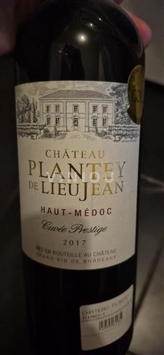 Bordeaux Haut-Médoc Château Plantey de Lieujean Prestige 2017