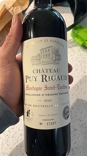 Bordeaux Montagne-saint-émilion Château Puy Rigaud 2023