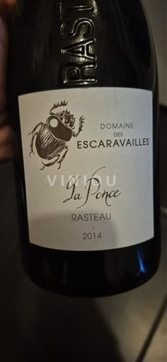 Vinos Rouge sec La Ponce Domaine S Escaravailles 2014 Francia Valle del Ródano Rasteau AOC