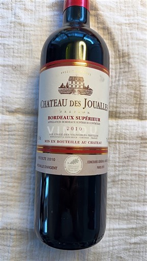 Bordeaux Bordeaux supérieur Château S Joualles 2010