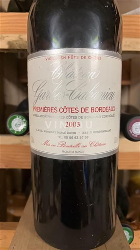 Bordeaux Prve obale Bordeauxa Château Garul-Clauzot 2003