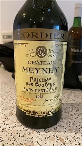 Bordeaux Saint-Estèphe Château Meyney Prieuré des Couleys 1978