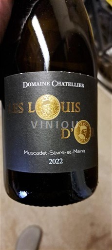 Loiren laakso Muscadet-sèvre-et-maine Domaine Chatellier Les Louis d'Or 2022