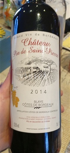 Bordeaux Blaye-Côtes-de-Bordeaux Château Pin de Saint-Pierre 2014