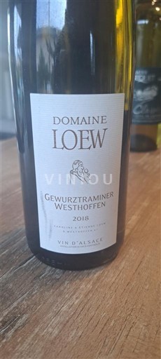 Vini Blanc sec Gewurztraminer Westhoffen Domaine Loew 2018 Francia Alsazia Vin de France