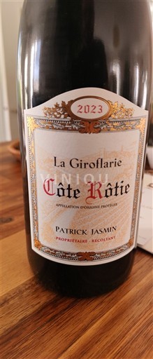 Rượu vang Rouge sec La Giroflarie Patrick Jasmin 2023 Pháp Thung lũng Rhône Côte-rôtie AOC