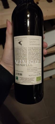 Baden Landmann Pinot Noir L.L.L. 2018