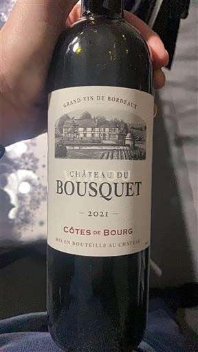 Wijnen Rouge sec Château Bousquet 2021 Frankrijk Bordeaux Côtes-de-bourg AOC