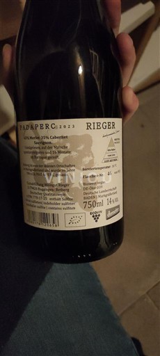Baden Weingut Rieger Padaperc Merlot Cabernet sauvignon 2023
