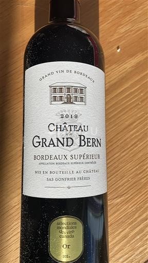Bordeaux Bordeaux Supérieur Château Grand Bern 2019