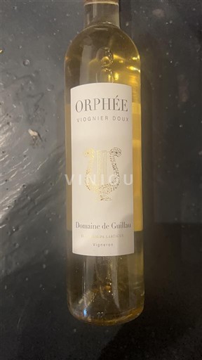 Lounais-Ranska Comté Tolosan Domaine Guilau Orphée Viognier Doux Ei vuosikertaa
